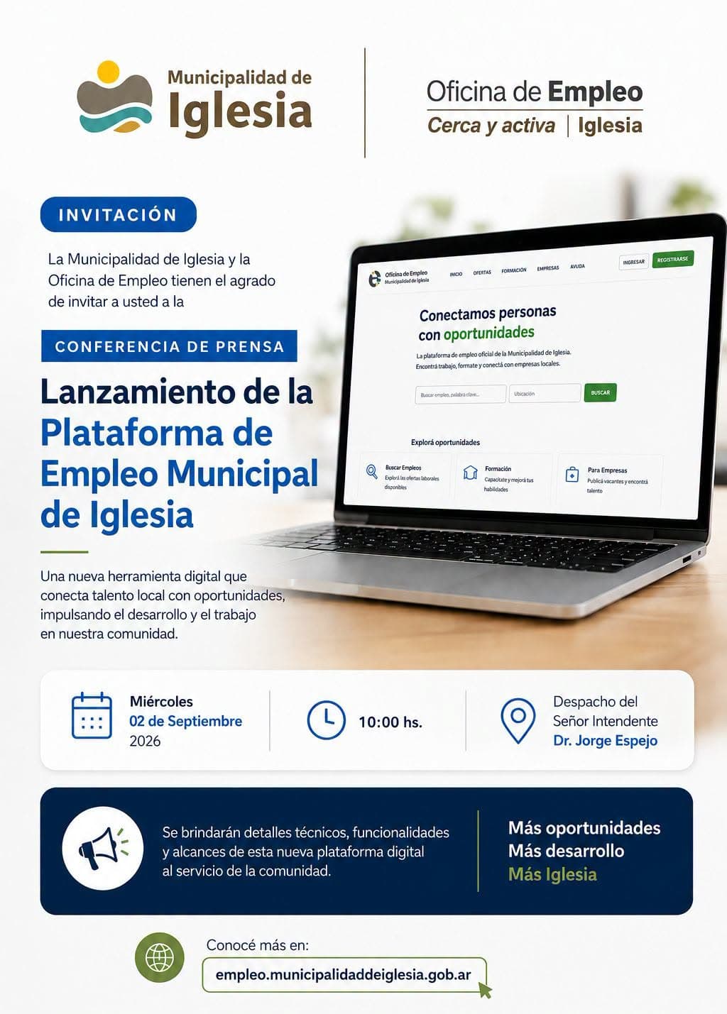 Presentamos la nueva Plataforma de Empleo Municipal de Iglesia