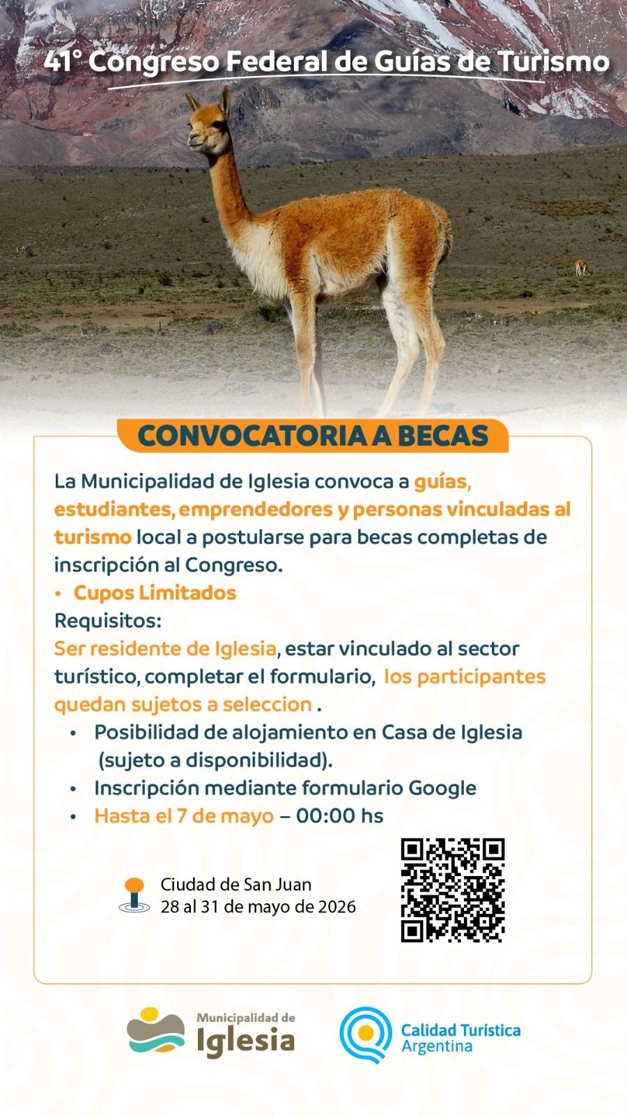 BECAS PARA EL 41° CONGRESO FEDERAL DE GUÍAS DE TURISMO 