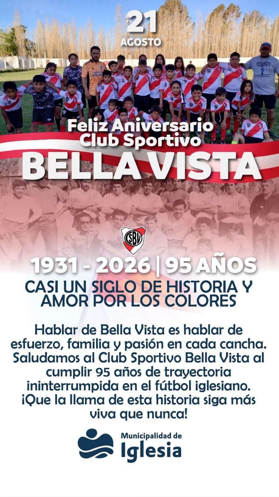 FELICES 95 AÑOS, CLUB SPORTIVO BELLA VISTA!