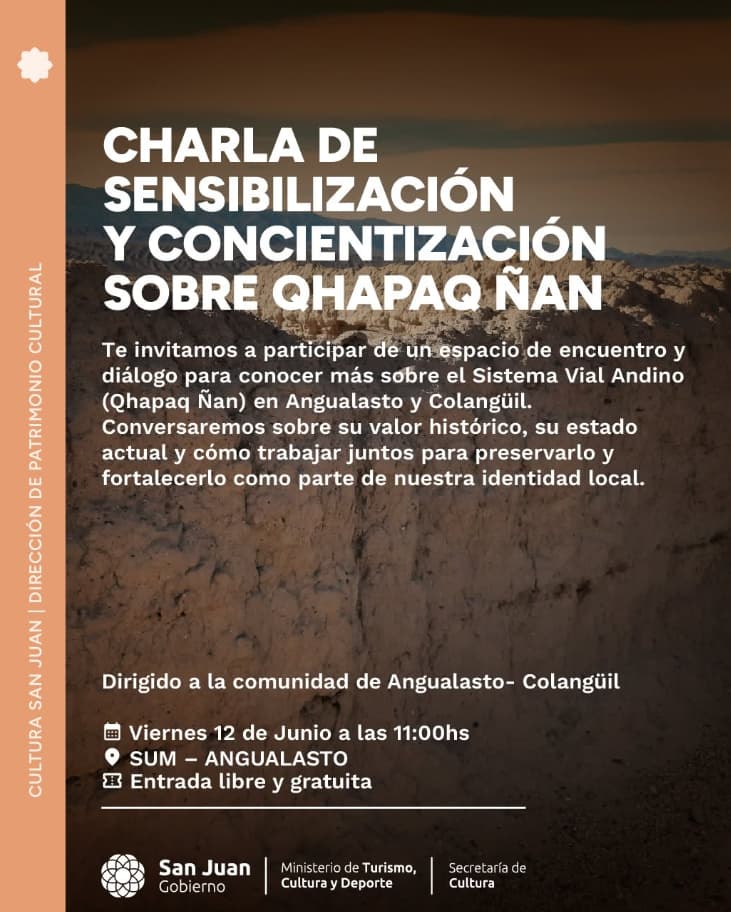Charlas de Sensibilización y Concientización sobre el Qhapaq Ñan