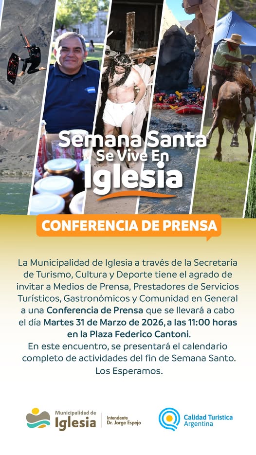 CONFERENCIA DE PRENSA – SEMANA SANTA EN IGLESIA