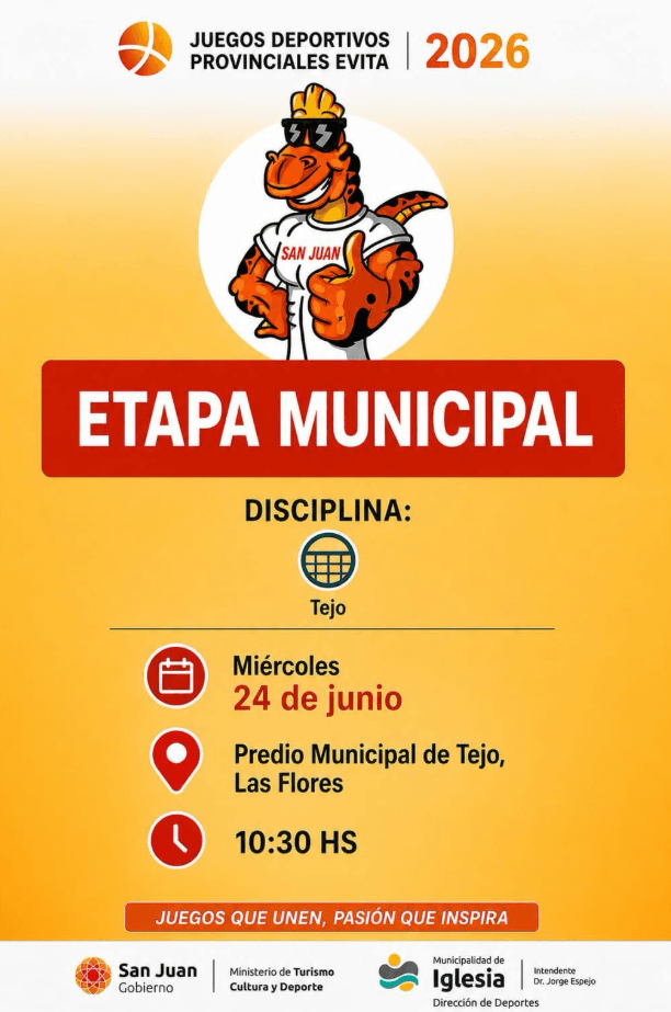 ¡Se viene la Etapa Municipal de los Juegos Deportivos Provinciales Evita 2026!