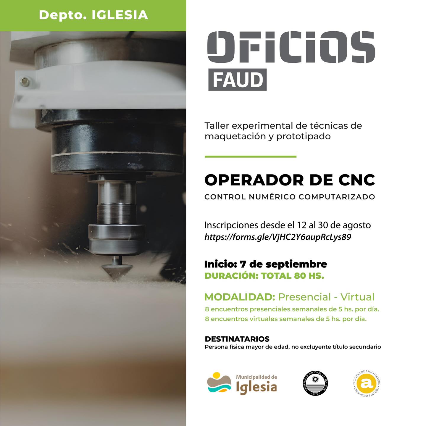 El Intendente anunció un nuevo Taller de Maquetación y Prototipado dictado por la UNSJ
